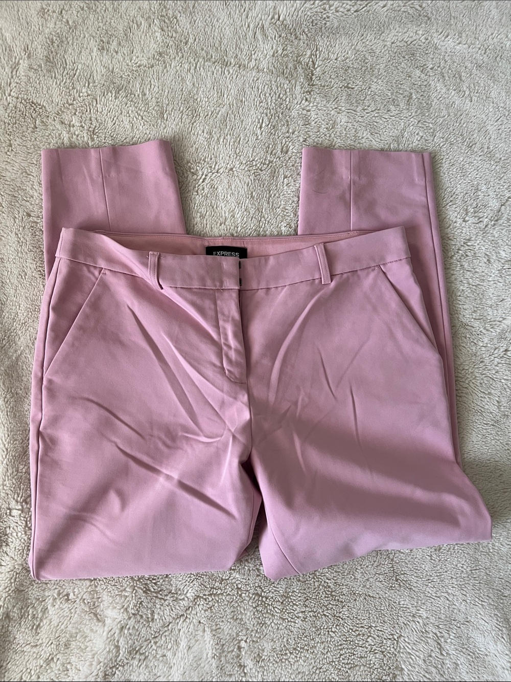 Express Women's stretch Columnist straight leg ankle trousers